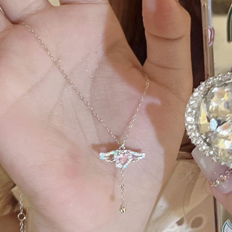🎁50% KORTING💗Roze Engelenvleugels Ketting