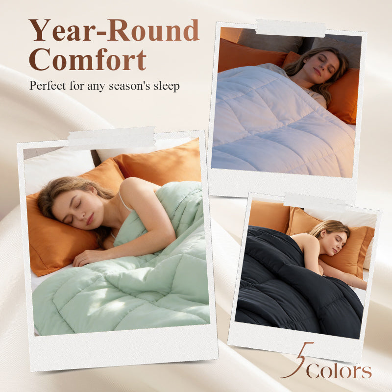 ☁️ 50 % RABATT 🛏️ Leichte und atmungsaktive Steppdecke, hautfreundlich, ideal für das ganze Jahr ✨