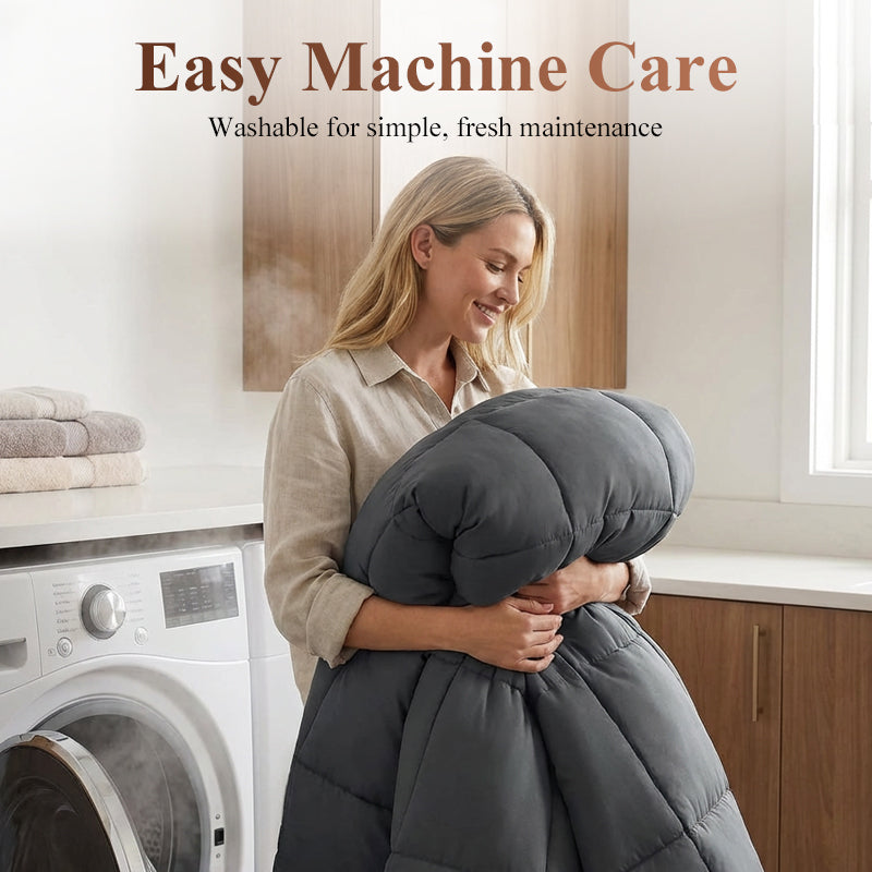 ☁️ 50 % RABATT 🛏️ Leichte und atmungsaktive Steppdecke, hautfreundlich, ideal für das ganze Jahr ✨