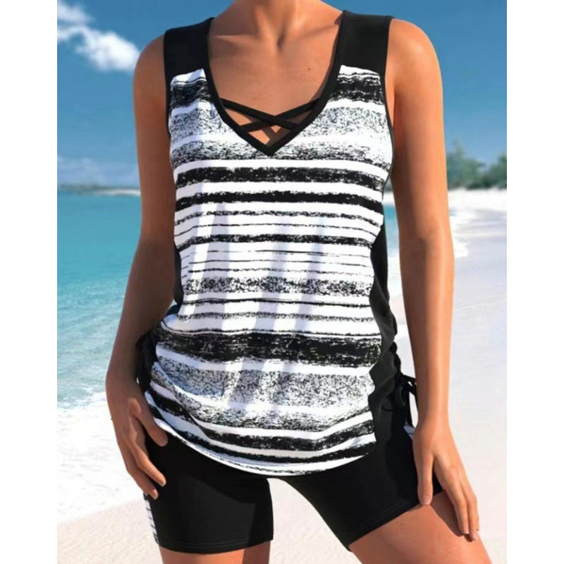 🥳ZOMERUITVERKOOP🥳💞Meer dan 50.000 verkocht!💥50% korting! 🔥Dames tankini met print, tweedelig badpak