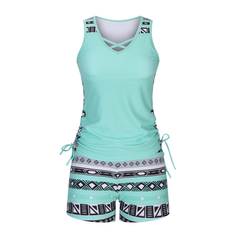 🥳ZOMERUITVERKOOP🥳💞Meer dan 50.000 verkocht!💥50% korting! 🔥Dames tankini met print, tweedelig badpak