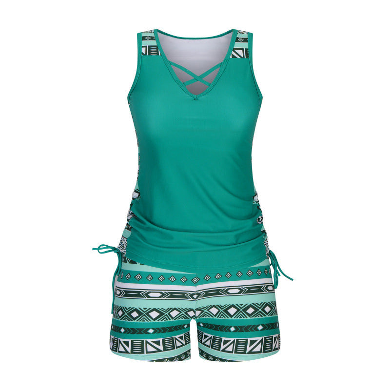 🥳ZOMERUITVERKOOP🥳💞Meer dan 50.000 verkocht!💥50% korting! 🔥Dames tankini met print, tweedelig badpak