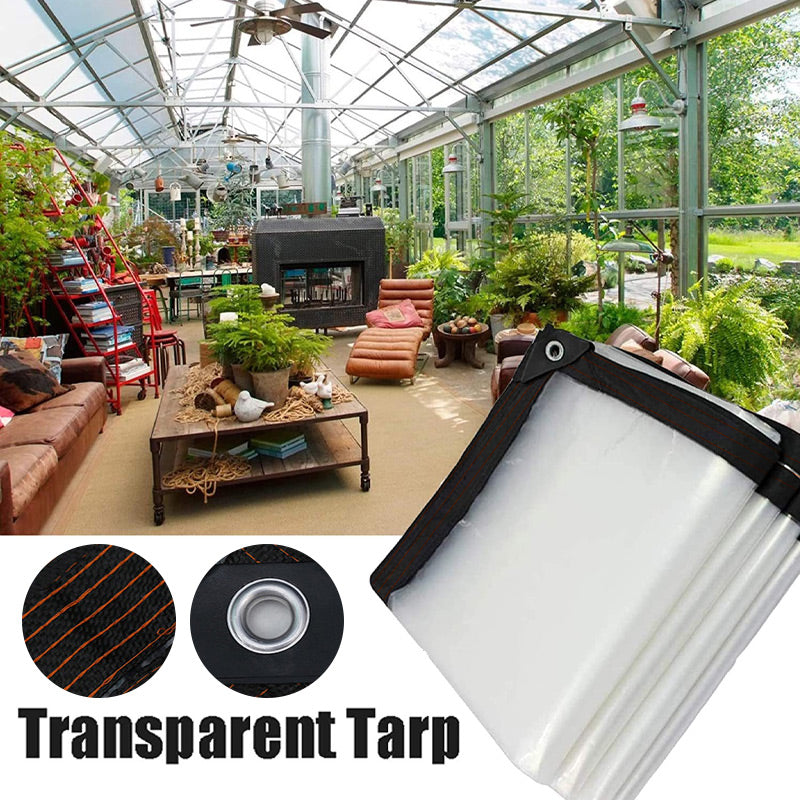 ❄️Zomerfresh 50% Korting!🌧️Transparant PE Afdekzeil – Weerbestendig Doorzichtig Zeil voor Balkon, Terras, Kas, Veranda en Tuin