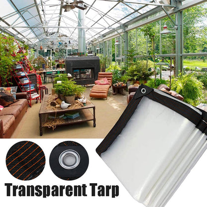 ❄️Zomerfresh 50% Korting!🌧️Transparant PE Afdekzeil – Weerbestendig Doorzichtig Zeil voor Balkon, Terras, Kas, Veranda en Tuin