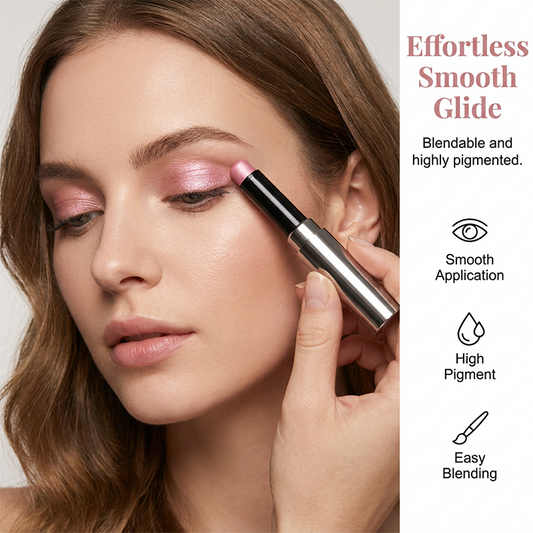 ✨50% KORTING👁️ Draaibare oogschaduwstift | Stralend resultaat in één beweging · Langdurig en veegvast · Zijdezacht en trekt niet · Hoge kleurintensiteit · Geen kwast nodig