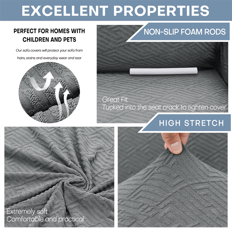 📢📢 50% KORTING !! ⏰ Bankhoes van zeer elastisch jacquard met antislipbanden