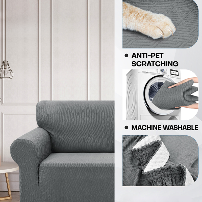 📢📢 50% KORTING !! ⏰ Bankhoes van zeer elastisch jacquard met antislipbanden