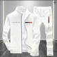 🧥TIJDELIJKE AANBIEDING: 50% KORTING✨Set met bedrukt herenjack met rits en broek – Compleet, zacht, casual🎨
