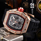 ⌚ Beperkte oplage – 52% korting✨ Luxe herenhorloge in tonneauvorm met strass-versiering