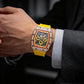 ⌚ Beperkte oplage – 52% korting✨ Luxe herenhorloge in tonneauvorm met strass-versiering