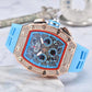 ⌚ Beperkte oplage – 52% korting✨ Luxe herenhorloge in tonneauvorm met strass-versiering