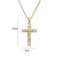 Goudkleurige zirkonia hanger ketting