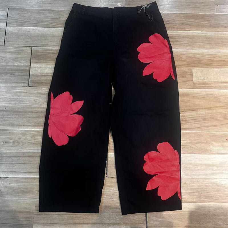 Artistic Flower-jeans met wijde pijpen voor dames
