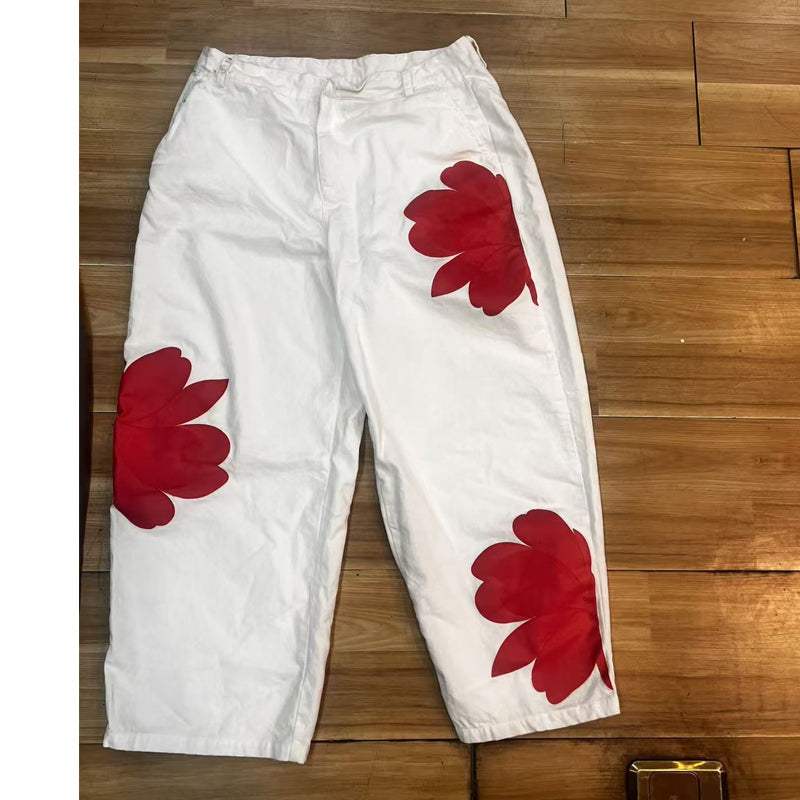 Artistic Flower-jeans met wijde pijpen voor dames