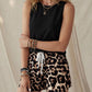 👕50% KORTING! ✨ Set met damestanktop en luipaardprintshort – Casual, opvallend, stijlvol 🐆