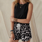 👕50% KORTING! ✨ Set met damestanktop en luipaardprintshort – Casual, opvallend, stijlvol 🐆