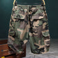 Heren Cargoshort met Studs en Camouflageprint