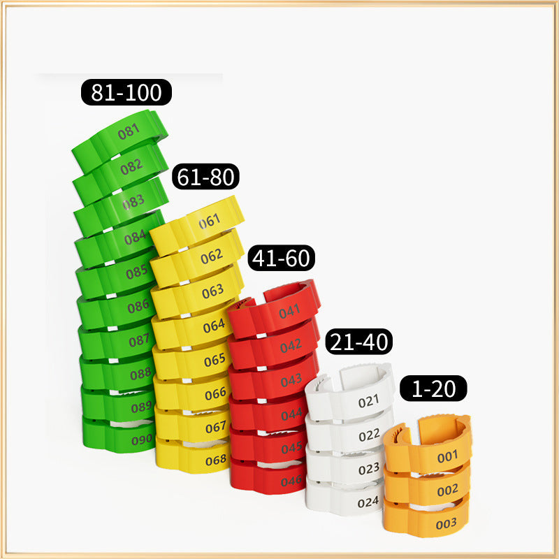 Adjustable Snap-On Poultry Leg Bands
