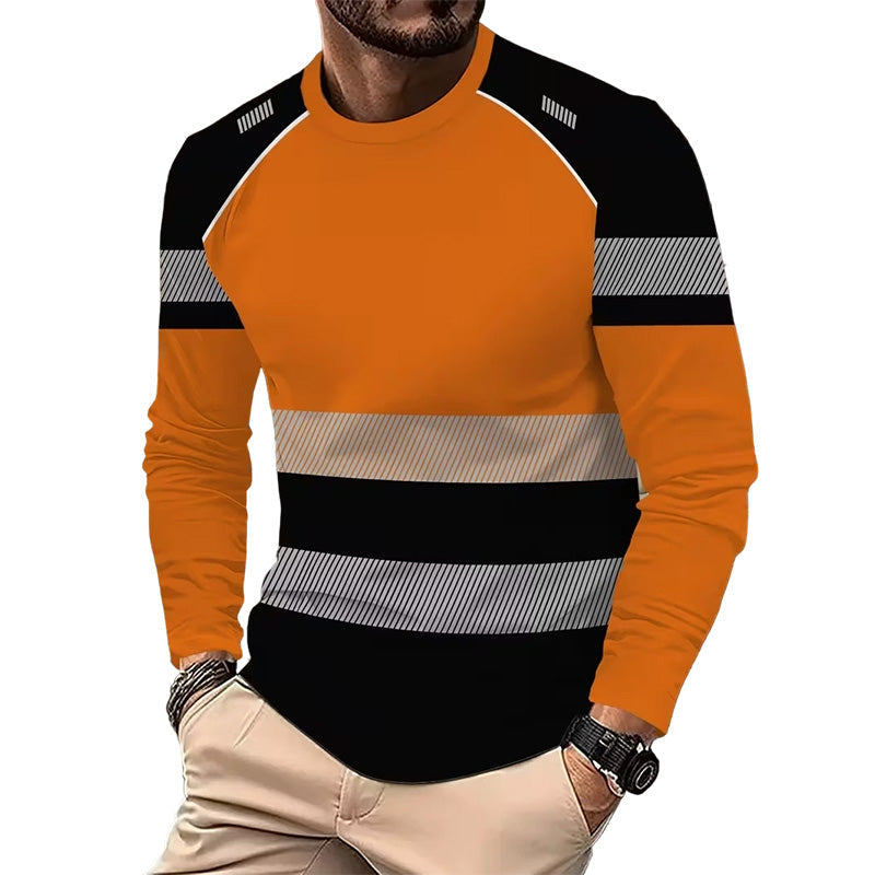 👕 50 % RABATT! 🏃‍♂️ Sportig långärmad tröja för herrar – fuktavvisande och med diskret tryck – perfekt för aktiva dagar, jogging eller fritiden – andas och är bekväm 🌿