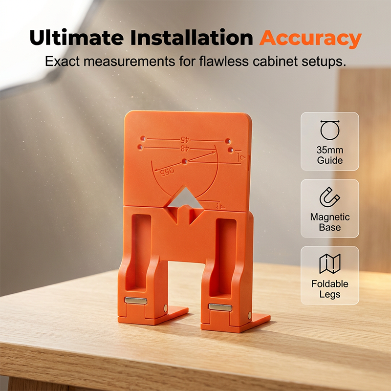 🔧 50% RABATT! 🔥 Bohrschablone für Schranktürscharniere – Inklusive Montagewerkzeug – Passend für Topfscharniere, einfache Positionierung – ideal für Möbelbau oder Küchenmontage 🛠️