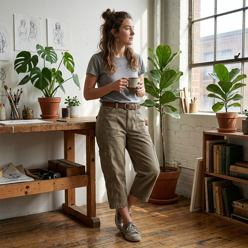 Casual Cargo Capribroek met Losse Pasvorm