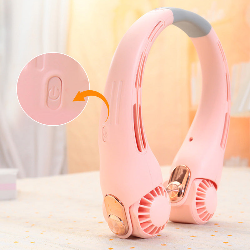 🌀 TIJDELIJKE AANBIEDING: 50% KORTING! 💥 360° draaibare nekventilator – ultrastil, 3 snelheden, handsfree, lange batterijduur ✨