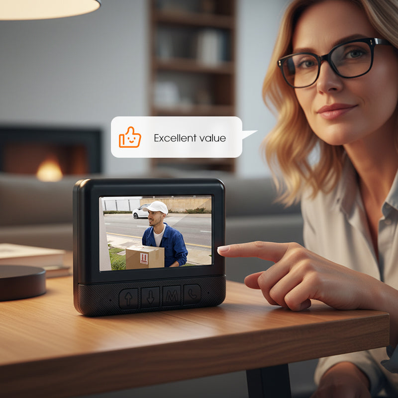 🔔 NU 50% KORTING! 🏆 Draadloze Slimme Video Deurbel met Beeldscherm – 1080P HD & tweeweg audio – Bewegingsdetectie, nachtzicht & eenvoudige installatie – Ideaal voor thuisbeveiliging 📹📱✨
