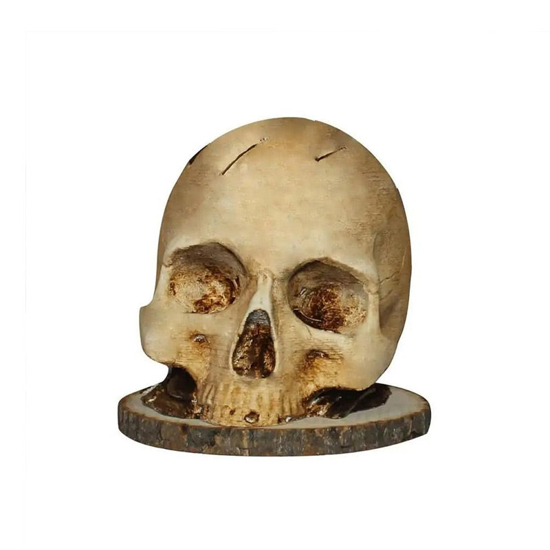 💀 Creatieve harsen schedel meshouder – stoer design, stevig en stabiel voor al je messen.
