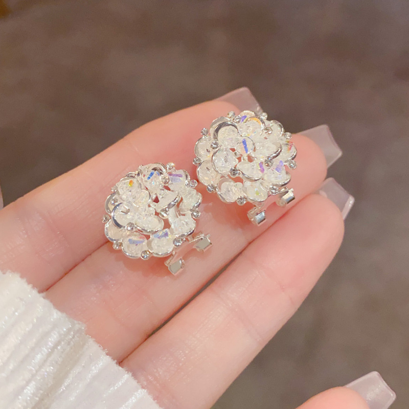 Elegante fonkelende bloemstudoorbellen