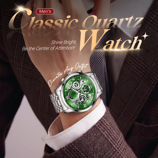 Klassiek quartzhorloge voor heren
