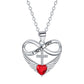 Infinity Heart Cross-ketting met vleugelhanger