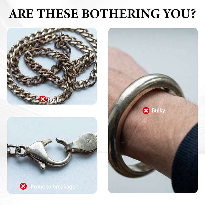 📢📢50% KORTING!! ⏰Unisex Roestvrij Staal Getextureerde Schakelarmband