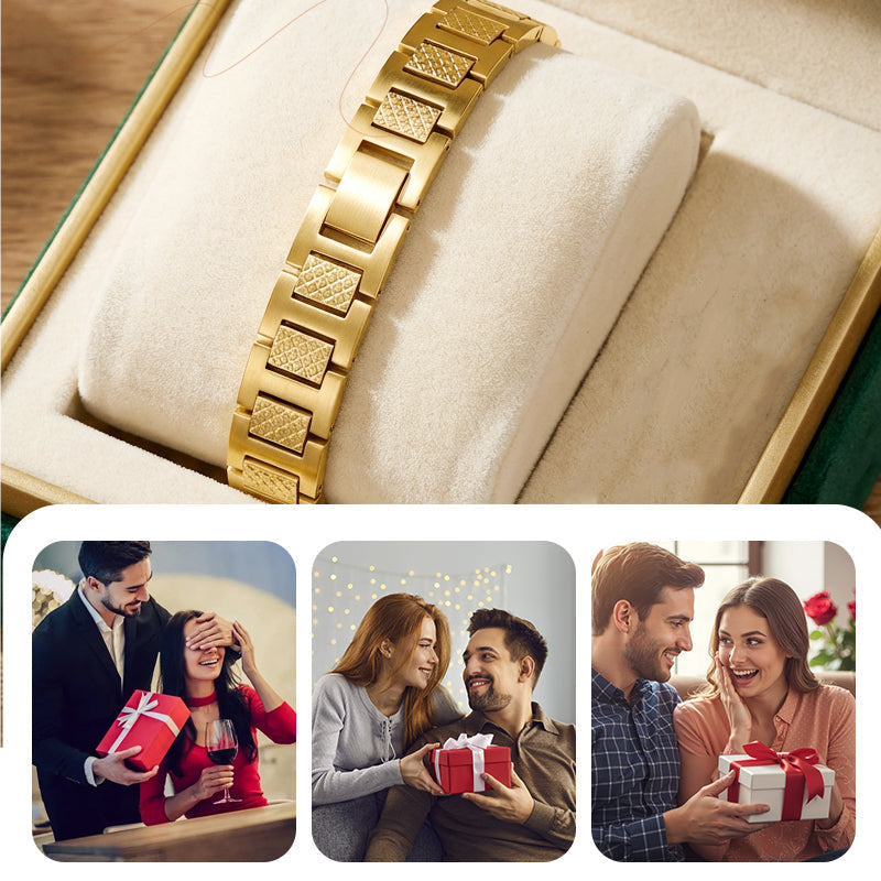📢📢50% KORTING!! ⏰Unisex Roestvrij Staal Getextureerde Schakelarmband