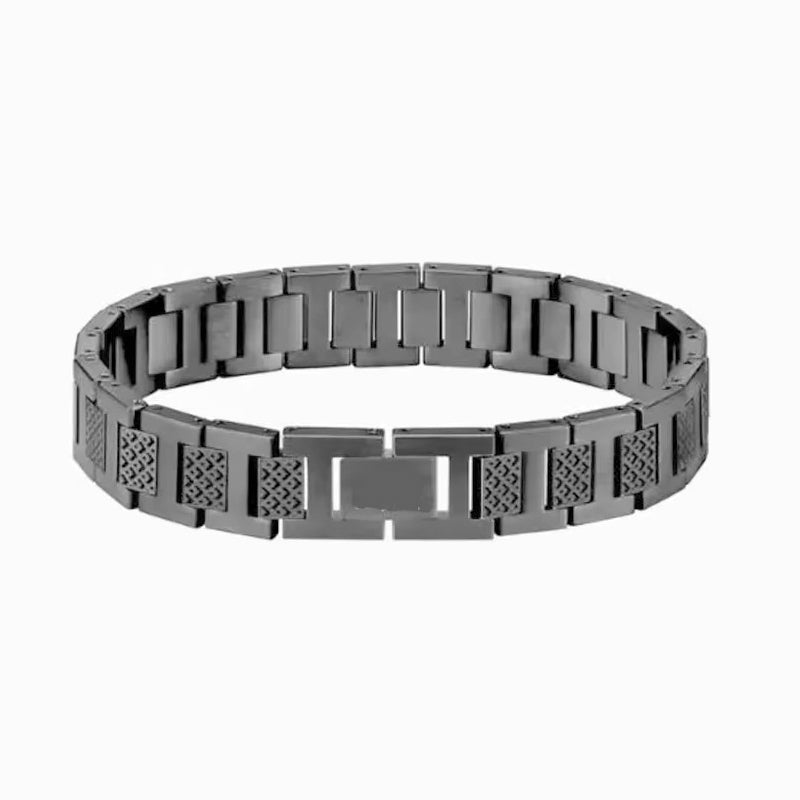 📢📢50% KORTING!! ⏰Unisex Roestvrij Staal Getextureerde Schakelarmband