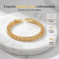 Elegante gouden armband met dubbele rij schakels