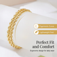 Elegante gouden armband met dubbele rij schakels