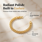Elegante gouden armband met dubbele rij schakels