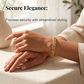 Elegante gouden armband met dubbele rij schakels