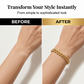 Elegante gouden armband met dubbele rij schakels