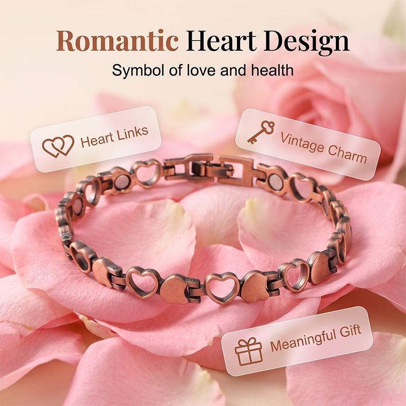 Elegante magnetische armband met hartjes