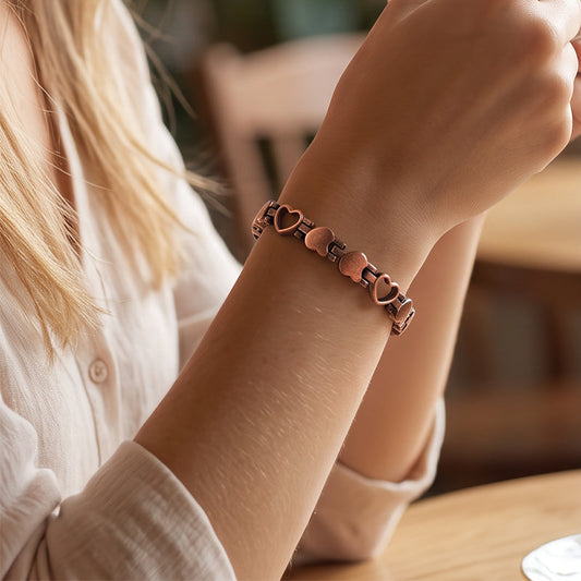 Elegante magnetische armband met hartjes