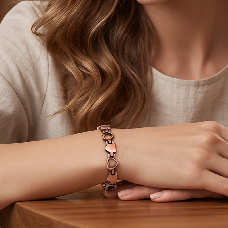 Elegante magnetische armband met hartjes