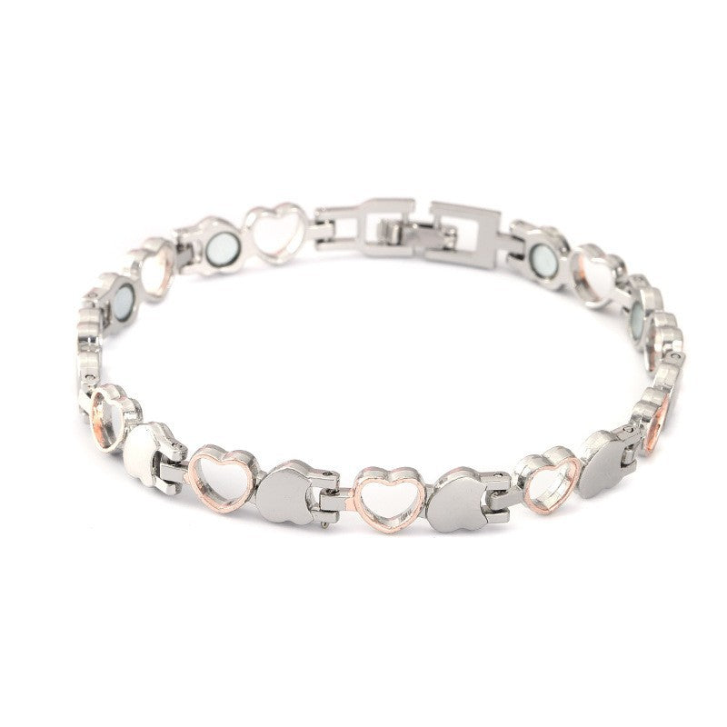 Elegante magnetische armband met hartjes