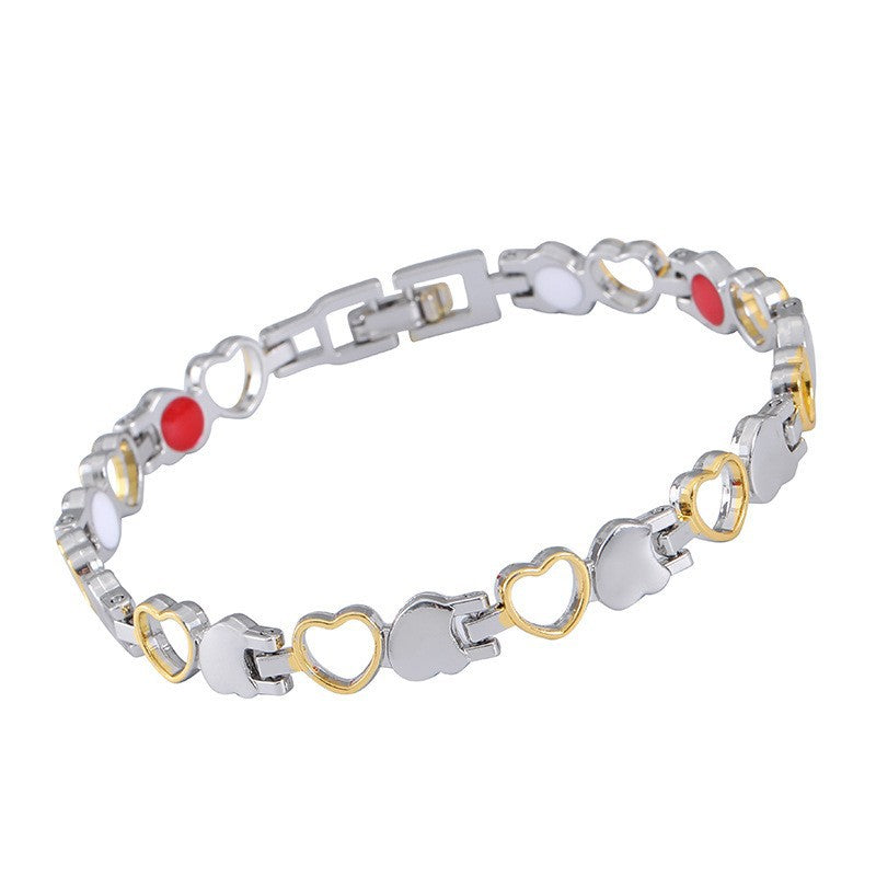 Elegante magnetische armband met hartjes