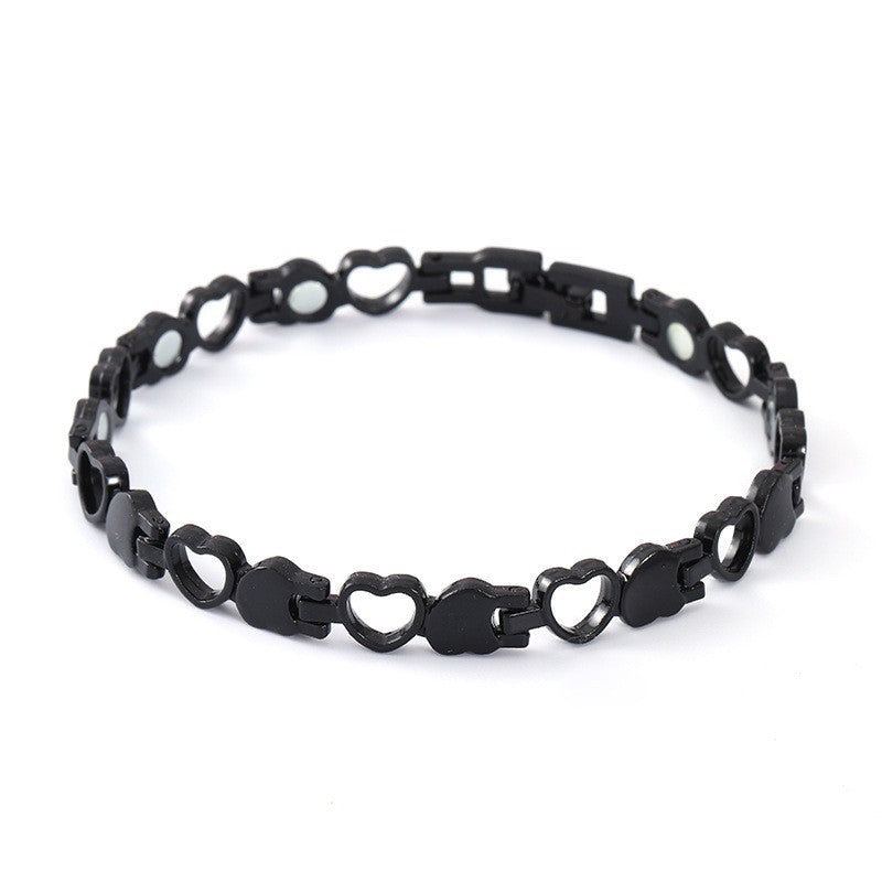 Elegante magnetische armband met hartjes