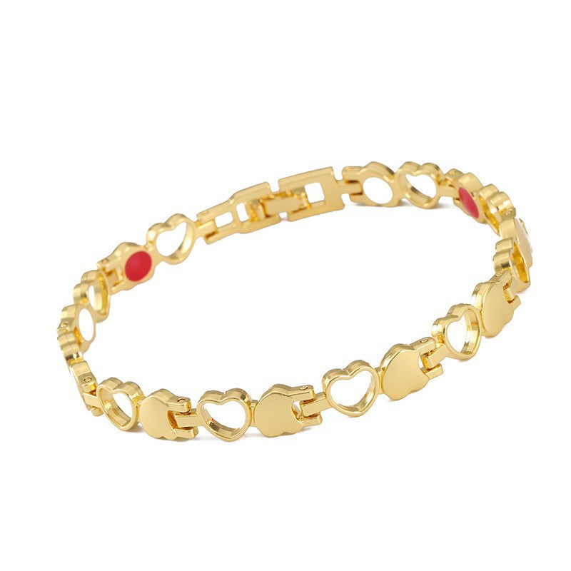Elegante magnetische armband met hartjes
