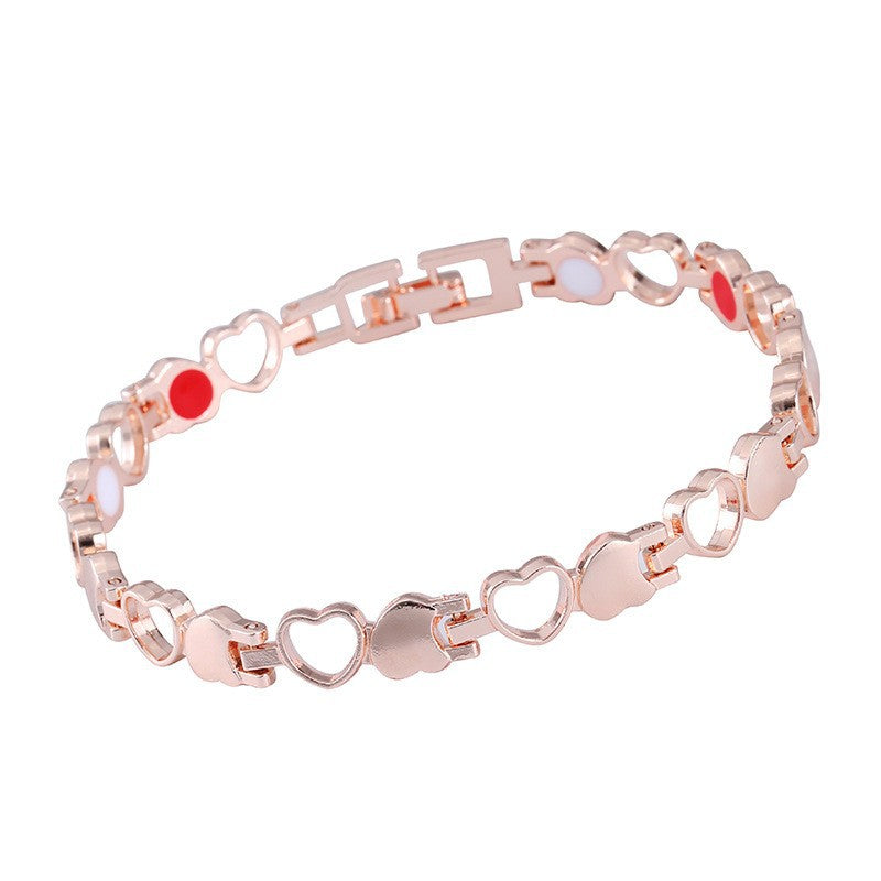Elegante magnetische armband met hartjes