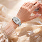 ⏳Tijdelijk 50% korting⏰Dames Strass-bezette Quartz Polshorloge💎⌚