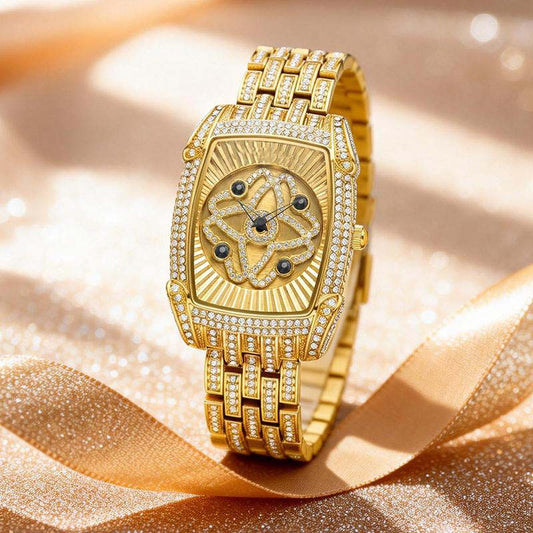 ⏳Tijdelijk 50% korting⏰Dames Strass-bezette Quartz Polshorloge💎⌚