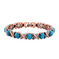Magnetische stenen armband met antieke koperafwerking